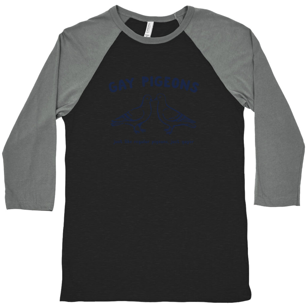 Gay Pigeons Baseball Tee