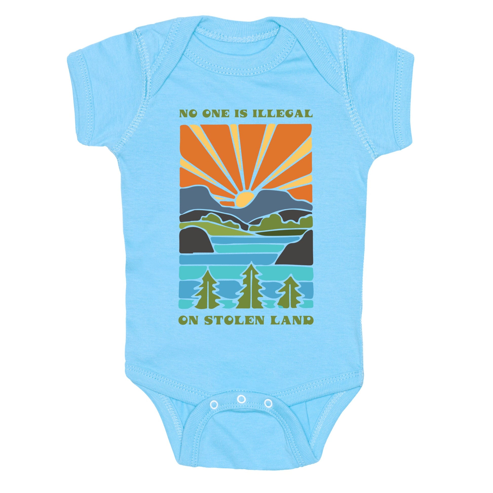 No One Is Illegal On Stolen Land Baby One-Piece