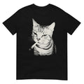 Smoking Cat Cigarette Kitten Funny Meme Stupid Brainrot T-Shirt