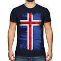 Ice Grunge Flag T-Shirt Ísland Football Icelandic Jersey Gift