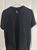 Hanes Plain Black Stylish T Shirt Casual Plain T-Shirt Size Medium Slightly Used