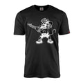 Tactical Mouse Steamboat Willie MG3 Soldier BW Walt Cartoon T-Shirt #44047