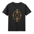 Boho Sun And Moon Celestial Crescent Moon Phases T-Shirt