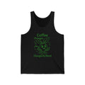 Jersey Tank Top, Funny Gift for Coffee Lovers, Summer Essential, Casual Wear.