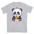 Panda Bear Eating Pizza Cute Kawaii Pepperoni Foodie Short-Sleeve Unisex T-Shirt