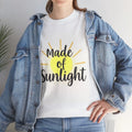 Sunlight Tee, Minimalist Sun Behind Design T-Shirt, Unisex Cotton Tee, Graphic