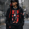 Unisex Cyberpunk Graphic tshirt Streetwear Japanese Anime Style Urban Black Tee