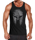 Mens Tank Top Print Sparta Helmet Spartan Warrior Fashion Street Style