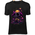 Chibi Mushroom Skull House - Neon Windows, Glowing Fungi & Cute Gothic Fairytale