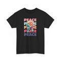 PEACE Unisex Graphic T-shirt, Boho Flowers Shirt, Floral Nature Shirt