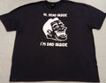 Men's 3XL Black Hi Dead Inside I'm Dad Inside Funny Graphic Dad Joke T Shirt