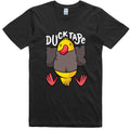 Funny Duck Stuck With Tape T-Shirt Cartoon Humor Graphic Tee Cute Bird Joke