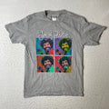 Gildan T-Shirt Adult Small Gray Bob Ross Joy of Painting Pop Art Graphic Tee