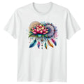 Lotus Dreamcatcher Yoga T-Shirt, Spiritual Boho Floral Tee Gift