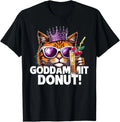Donut Princess Cat Meme Tee – Kawaii Funny Cartoon Style T-Shirt