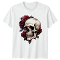 Gothic Skull And Rose T-Shirt Unisex Halloween 2026 Gift For Him And Her