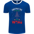 Christmas Better With Wine Funny Alcohol Mens Ringer T-Shirt FotL