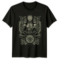 Smoking Lady With Owl Art Graphic Tee Mens Womens Unisex T-Shirt Top
