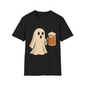 Ghostly Cheers T-Shirt: Halloween Party Shirt, Funny Unisex Tee, Beer