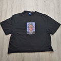 Stay Creative Co. Men's Basquiat Graphic T-Shirt XL Black Cropped Hem Streetwear