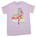 Sailor Moon Adult New T-Shirt - One Legged Pose Arms Up Over Logo