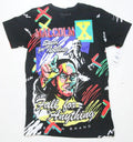 New Small Reason Malcom X Black Men's Short Sleeve Crewneck Graphic T-Shirt N24