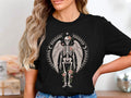 Floral Skeleton Wings T-Shirt, Gothic Floral Skull Tee, Aesthetic Grunge Shirt