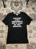 Homage Shirt Mens Medium Black Case Of The Mondays Office Space Graphic Tee