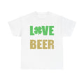 St. Patrick's Day Love Beer Tee, Unisex Cotton Shirt, Shamrock Shirt, Beer Lover