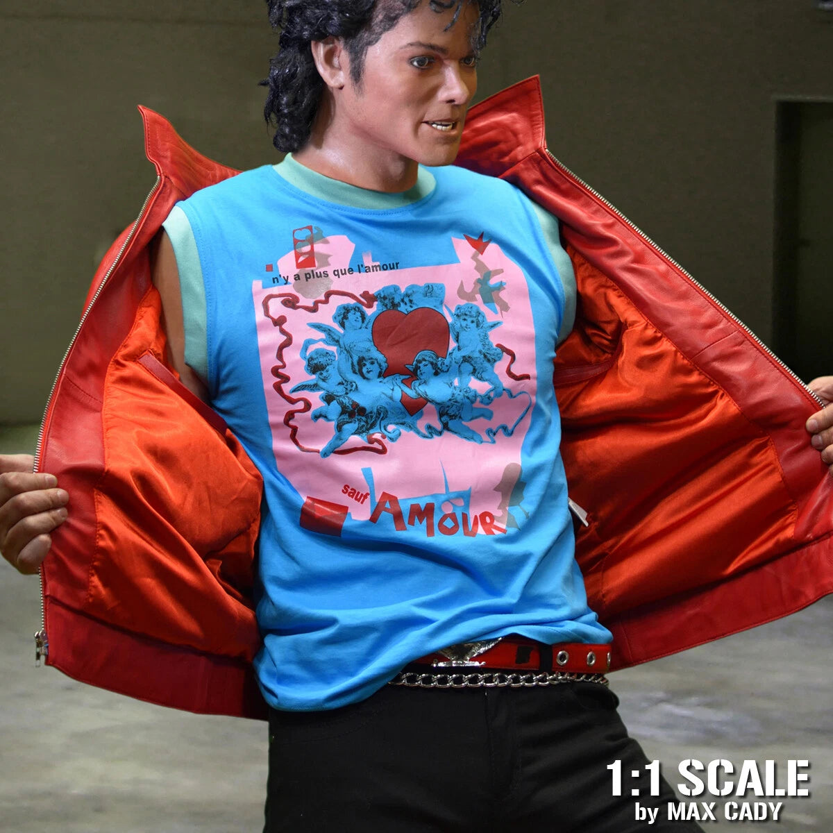 Michael Jackson BEAT IT Video Accurate "AMOUR" T-shirt, Thriller, Sleeveless
