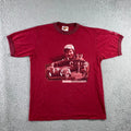Vtg Dale Earnhardt Sr T Shirt Men L Race Car Continue The Legend Maroon Ringer