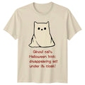 Ghost Cats Halloween Trick T-Shirt Kawaii Cat Lovers Halloween Gift For Him Her