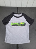 Lightstrike Hard Refresher Shirt Womens XS Gray Black Raglan Promo Beer Tee