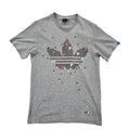 Adidas Men's Gray Cityscape Geometric Graphic T-Shirt Size S