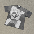 Neon Genesis Evangelion Asuka Langley Soryu Scream Plugsuit Distressed T-Shirt