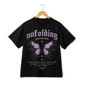 Unfolding Butterfly Graphic T-Shirt – Bold Gothic Style Streetwear Unisex Tee