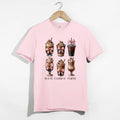 Iced Coffee T-Shirt, Girly Bows, Cute Drink Lover Tee, Trendy Summer T Shirt