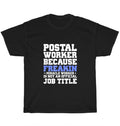 Postal Worker Miracle Worker Funny Mailman Postman Post Office Gift T-Shirt NEW