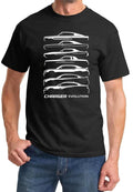 1966-2018 Charger Evolution Outline Design Tshirt NEW FREE SHIPPING