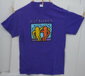 Vintage Keith Haring Pop Art M Best Buddies Miami Marlins Reverse Purple T-shirt