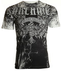Archaic By Affliction Men's T-Shirt HOLYMAN Black Cross Skull Biker M-3XL