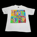 Vintage Tultex 1993 Ren & Stimpy Show Warhol Art Cotton White Shirt Adult XL
