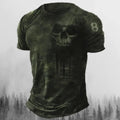 Skull Graphic Polyester T Shirt Mens Biker Gothic Grunge Skater Tee XXS-5XL