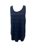 Tom Tailor Tank Top Mens Medium Blue Light and Dark Striped