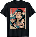 Ramen Japanese Funny Kawaii Monkey Graphic Mens Gifts Anime T-Shirt