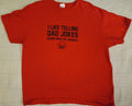 Men's XL Red I Like Telling Dad Jokes (Sometimes He Laughs) Funny T Shirt
