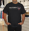 New Victory Motorcycle New OEM Men's Black Power Logo Tee T-Shirt