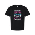 Unisex Fishing T Shirt With Beer Theme Cant Fix Slogan