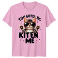 Black Cat Flowers Books T-Shirt - Cute Cat Lover Gift
