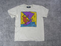Keith Haring RSQ Shirt Mens Large Beige Windsurfing Graphic Tee Pop Art